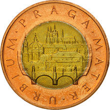 Coin, Czech Republic, 50 Korun, 1993, EF(40-45), Bi-Metallic, KM:1