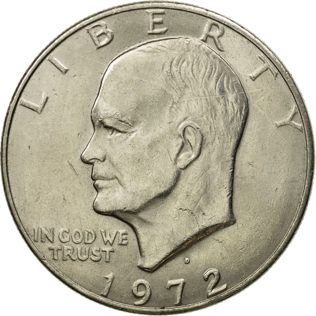Coin, United States, Eisenhower Dollar, Dollar, 1972, U.S. Mint, Denver