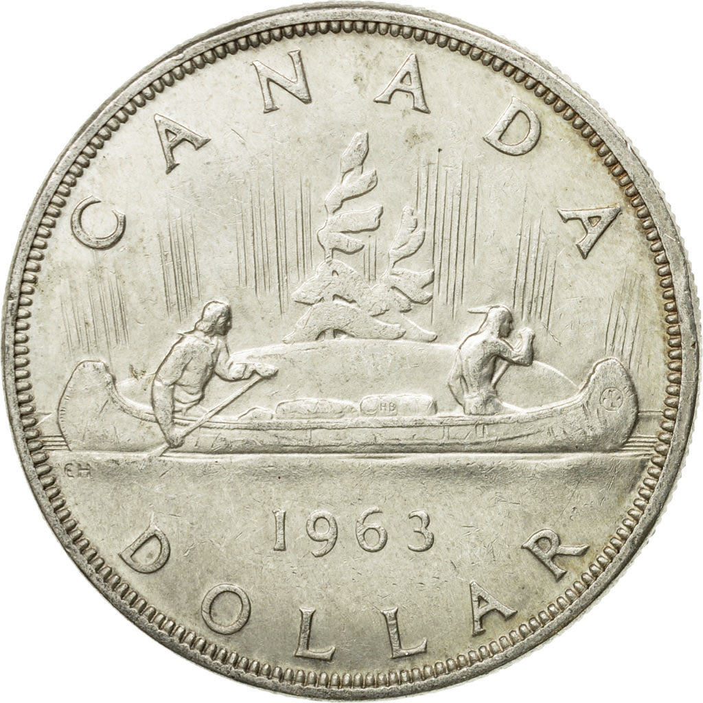 Moneta, Canada, Elizabeth II, Dollar, 1963, Royal Canadian Mint, Ottawa, BB