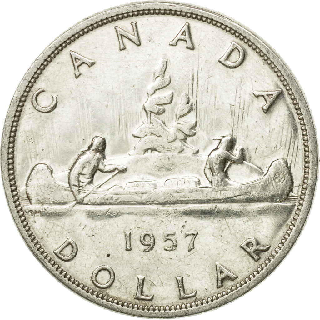 Coin, Canada, Elizabeth II, Dollar, 1957, Royal Canadian Mint, Ottawa