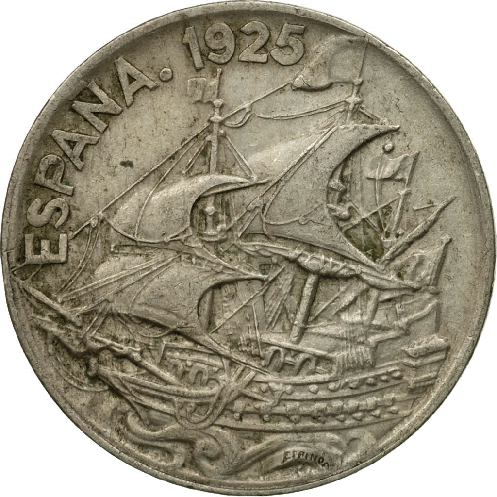 Coin, Spain, Alfonso XIII, 25 Centimos, 1925, Madrid, EF(40-45), Copper-nickel