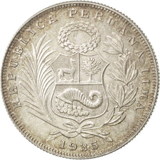 Moneda, Perú, 1/2 Sol, 1935, SC, Plata, KM:216