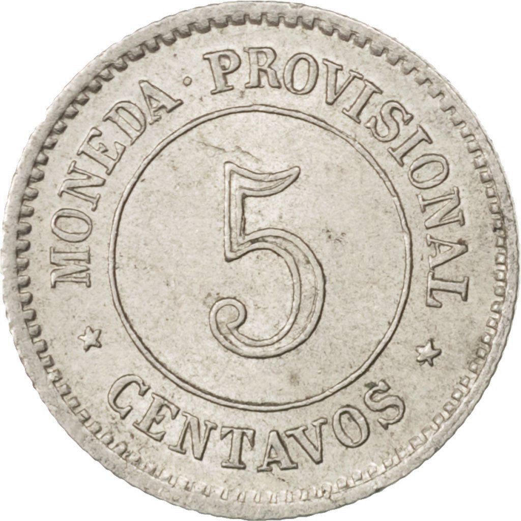 PERU, 5 Centavos, 1879, Lima, KM #197, MS(60-62), Copper-Nickel, 2.39