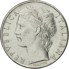 Coin, Italy, 100 Lire, 1977, Rome, AU(55-58), Stainless Steel, KM:96.1