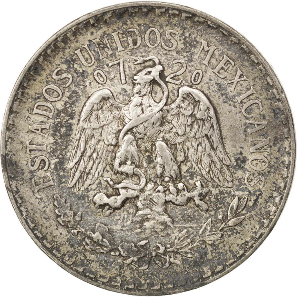 Moneda, México, Peso, 1924, EBC, Plata, KM:455
