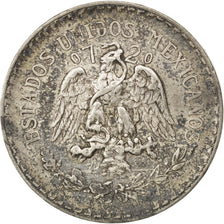 Moneda, México, Peso, 1924, EBC, Plata, KM:455
