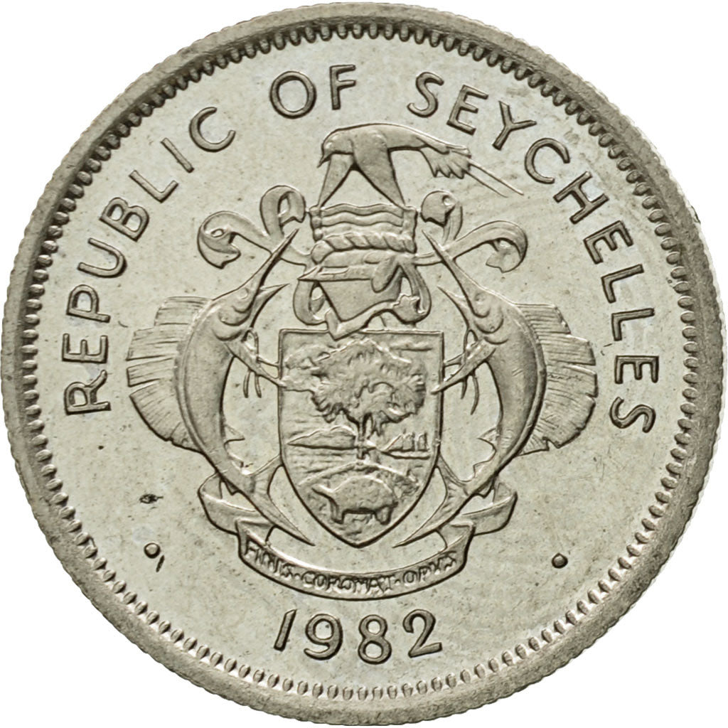 Monnaie, Seychelles, 25 Cents, 1982, British Royal Mint, SUP, Copper-nickel