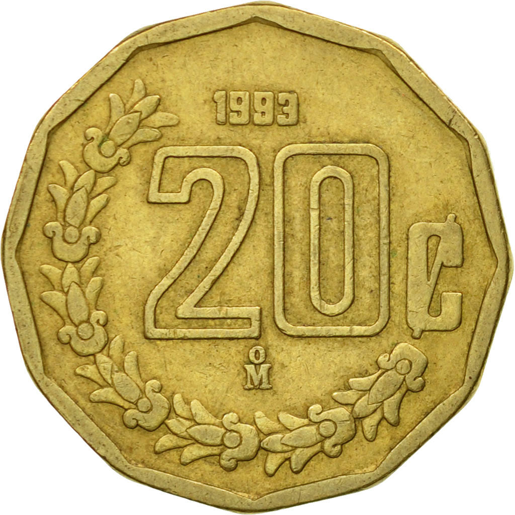Monnaie, Mexique, 20 Centavos, 1993, Mexico City, TTB, Aluminum-Bronze, KM:548