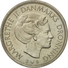 Coin, Denmark, Margrethe II, Krone, 1981, Copenhagen, AU(55-58), Copper-nickel