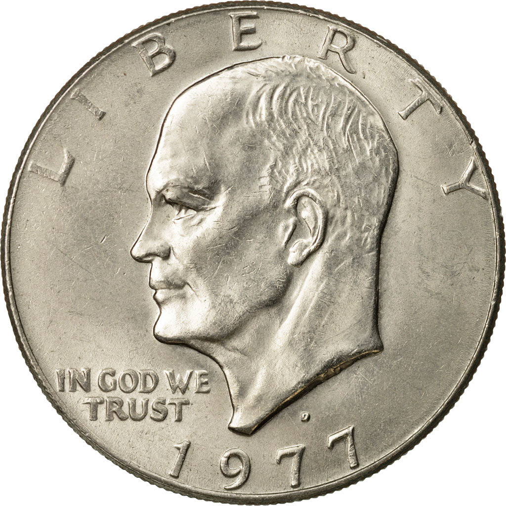 Coin, United States, Eisenhower Dollar, Dollar, 1977, U.S. Mint, Denver
