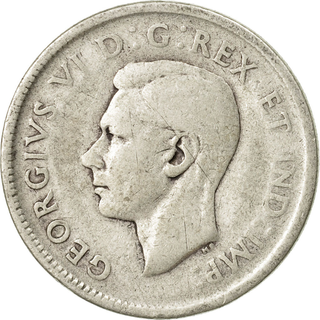Coin, Canada, George VI, 25 Cents, 1944, Royal Canadian Mint, Ottawa, VF(20-25)