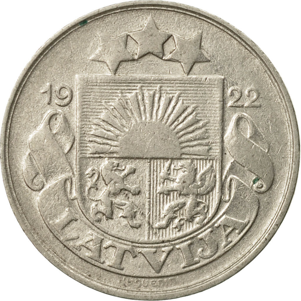 Coin, Latvia, 10 Santimu, 1922, EF(40-45), Nickel, KM:4