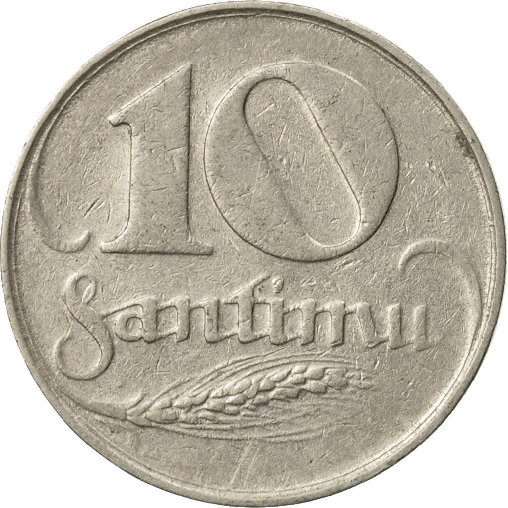 Coin, Latvia, 10 Santimu, 1922, EF(40-45), Nickel, KM:4