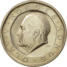Monnaie, Norvège, Olav V, 10 Kroner, 1991, SUP, Nickel-brass, KM:427