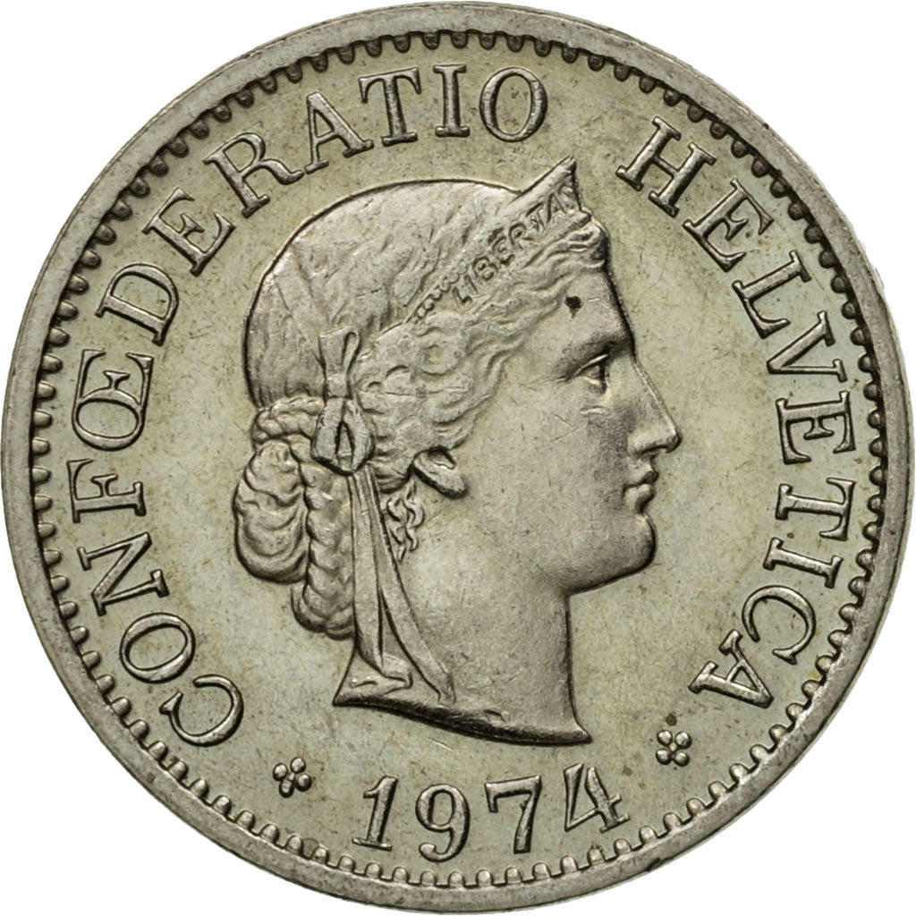 Monnaie, Suisse, 10 Rappen, 1974, Bern, SUP, Copper-nickel, KM:27