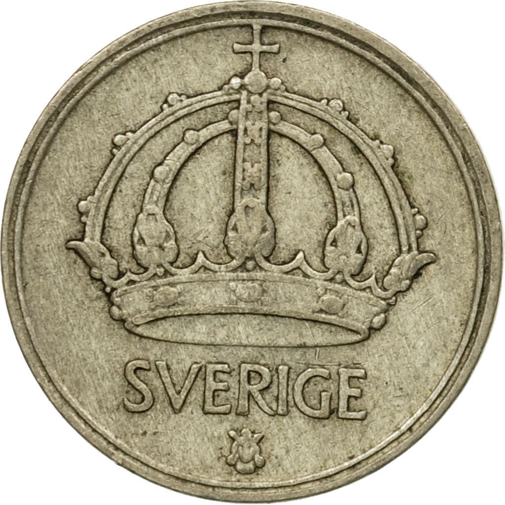 Coin, Sweden, Gustaf V, 10 Öre, 1950, EF(40-45), Silver, KM:813