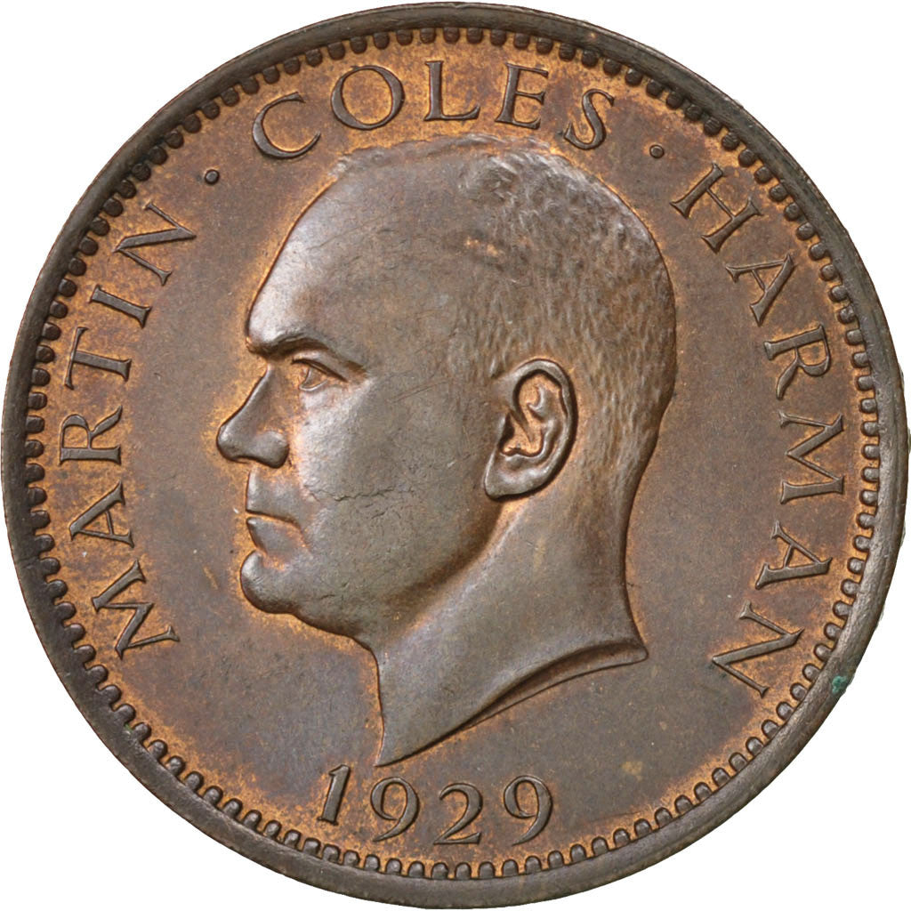 Coin, LUNDY, Puffin, 1929, MS(63), Bronze, KM:Tn2