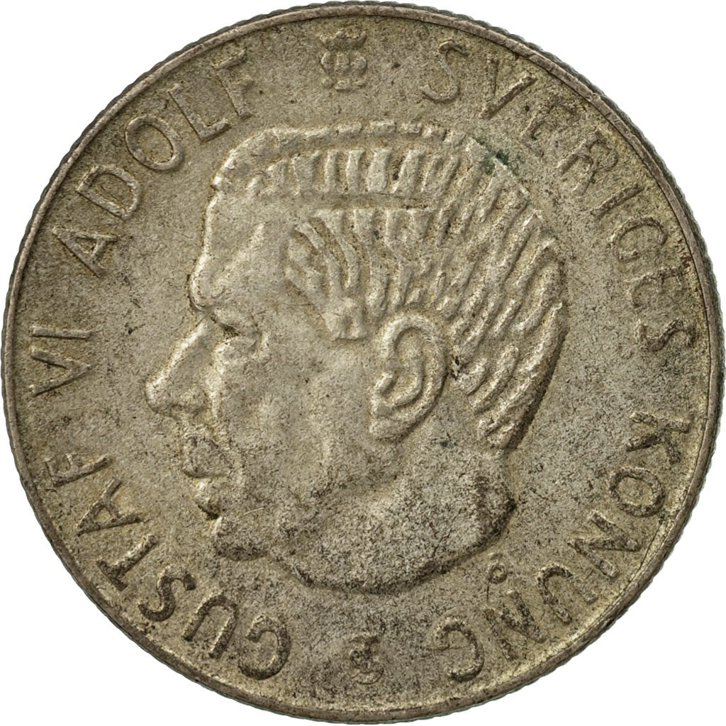 Coin, Sweden, Gustaf VI, Krona, 1956, EF(40-45), Silver, KM:826