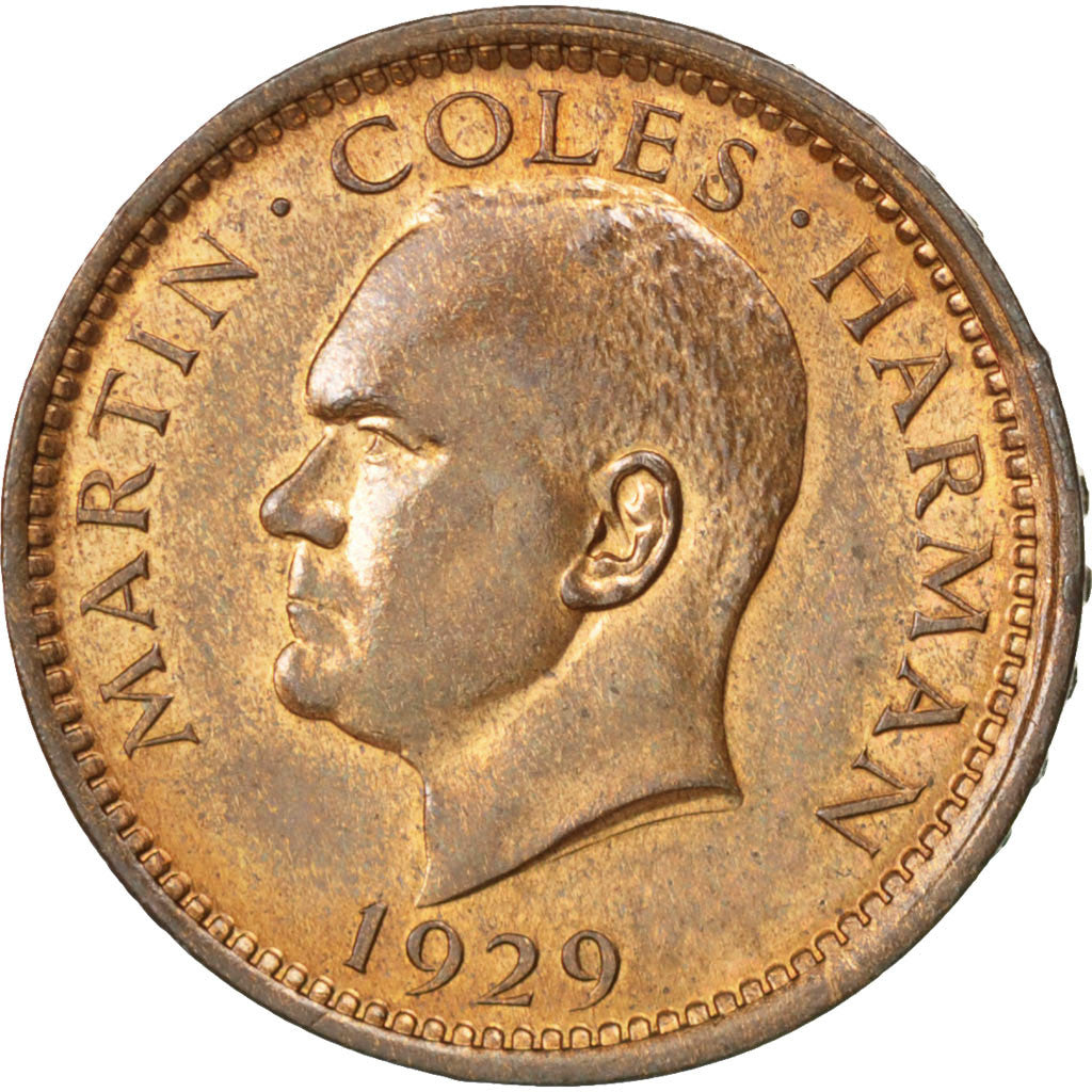 LUNDY, 1/2 Puffin, 1929, KM #Tn1, MS(63), Bronze, 23, 5.46