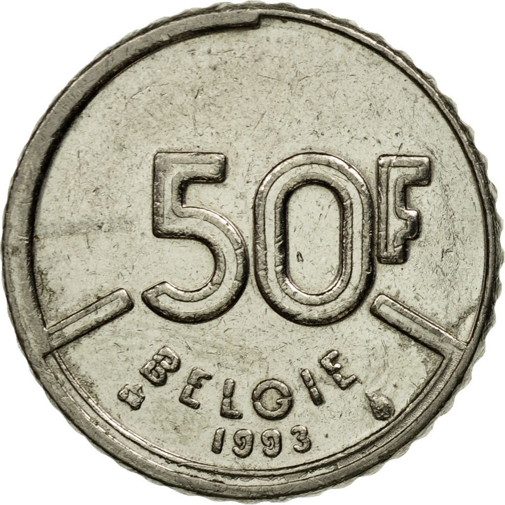 Coin, Belgium, Baudouin I, 50 Francs, 50 Frank, 1993, Brussels, Belgium