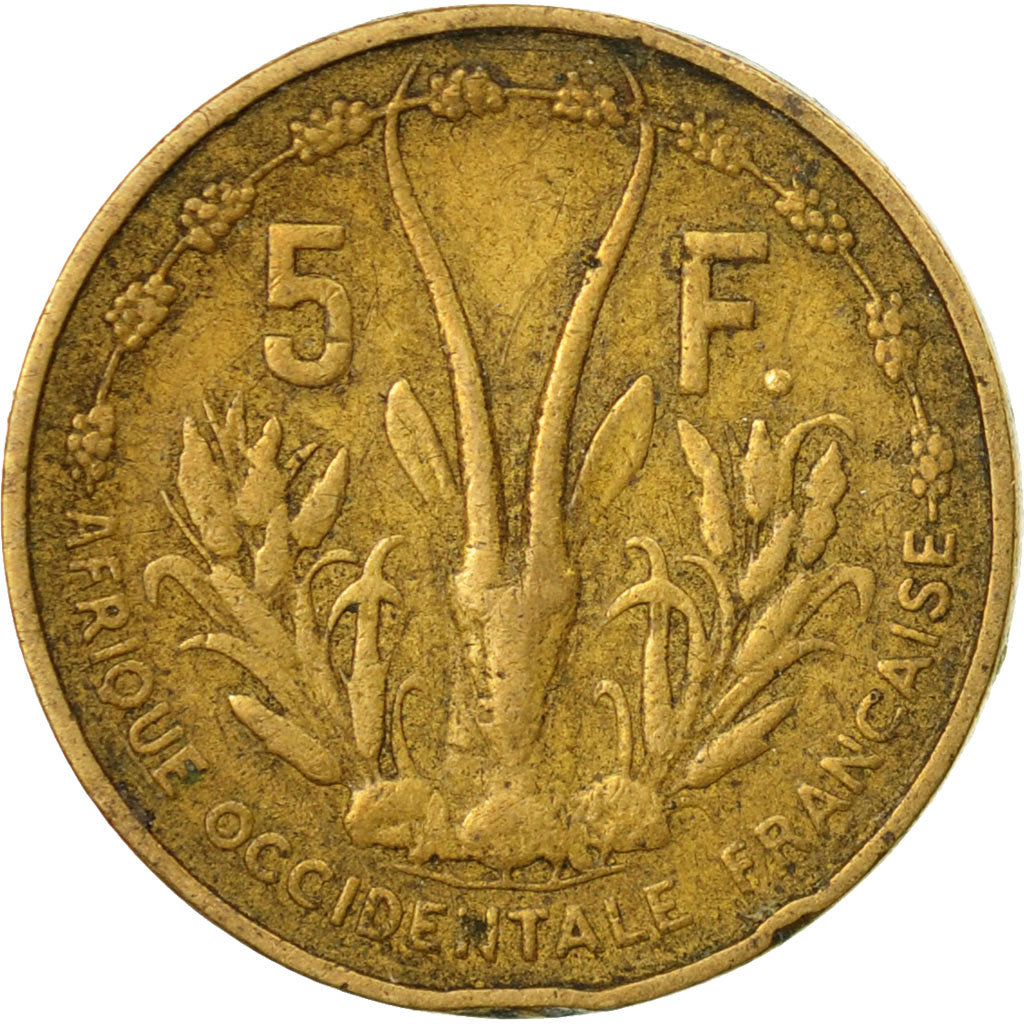 Monnaie, French West Africa, 5 Francs, 1956, Paris, TB+, Aluminum-Bronze, KM:5