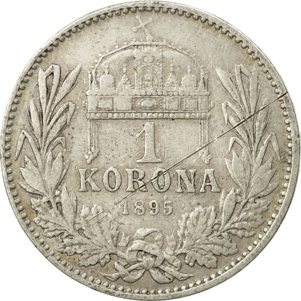 Monnaie, Hongrie, Franz Joseph I, Korona, 1895, Kormoczbanya, TB+, Argent