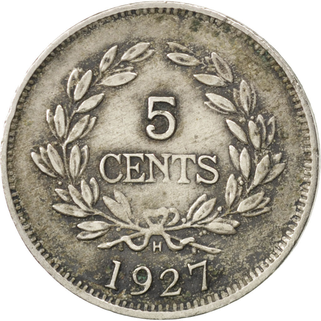 SARAWAK, 5 Cents, 1927, Heaton, KM #14, EF(40-45), Copper-Nickel, 3.87