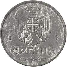 SERBIA, 2 Dinara, 1942, KM #32, MS(63), Zinc, 22, 3.97