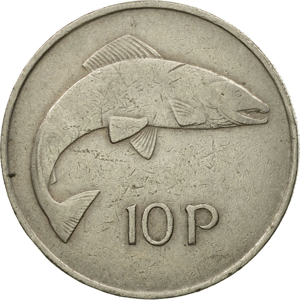 Coin, IRELAND REPUBLIC, 10 Pence, 1973, EF(40-45), Copper-nickel, KM:23