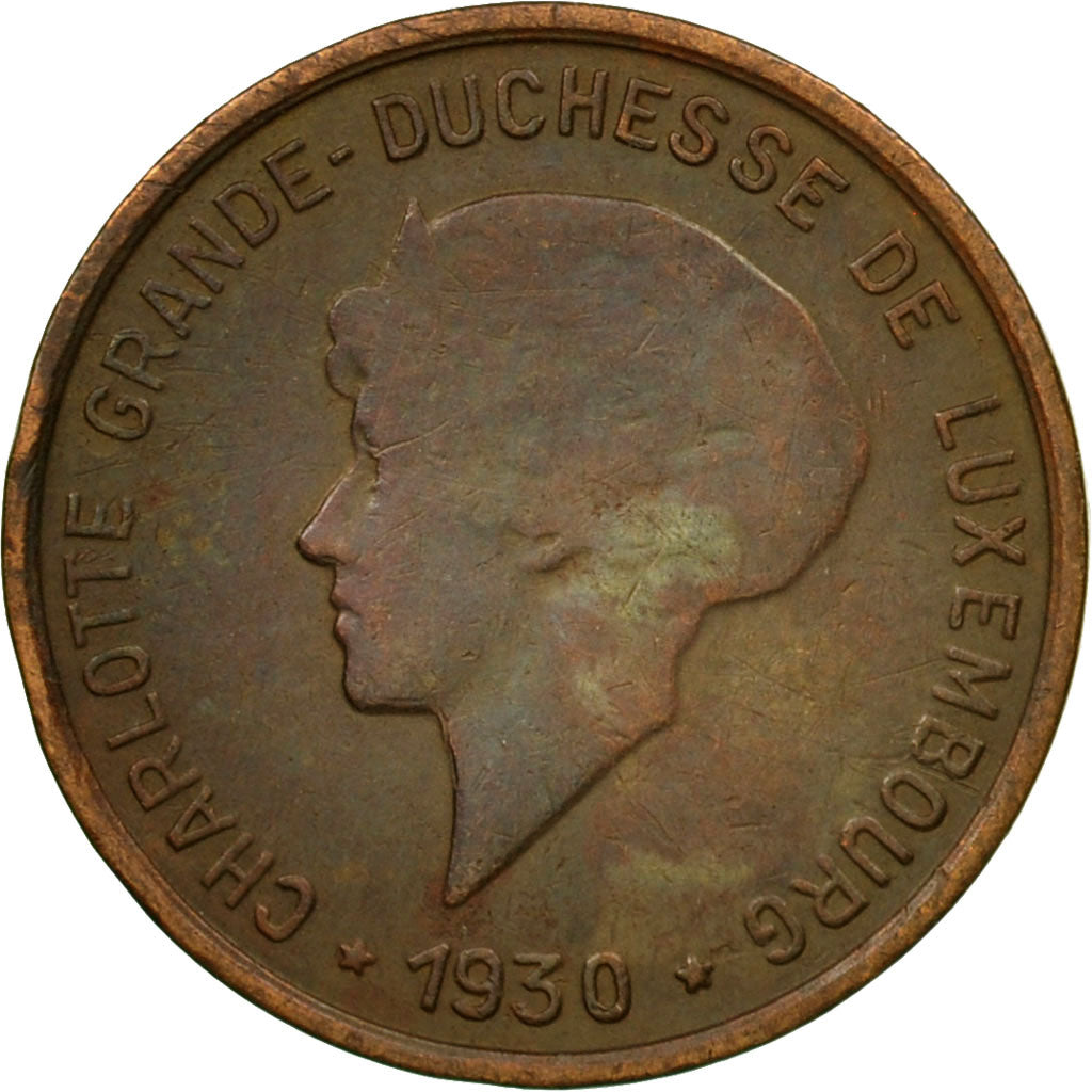 Moneda, Luxemburgo, Charlotte, 5 Centimes, 1930, BC+, Bronce, KM:40