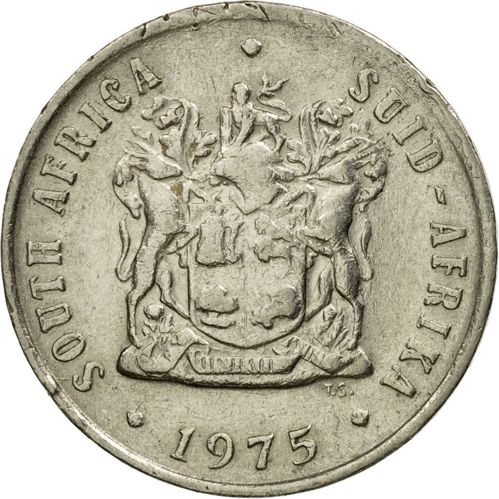 Monnaie, Afrique du Sud, 10 Cents, 1975, TTB, Nickel, KM:85