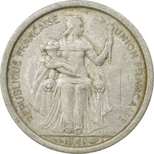 Coin, FRENCH OCEANIA, 2 Francs, 1949, VF(30-35), Aluminum, KM:3