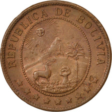 BOLIVIA, 50 Centavos, 1/2 Boliviano, 1942, KM #182a.1, MS(63), Bronze, 24.6,...