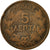 Moneta, Grecia, George I, 5 Lepta, 1878, MB, Rame, KM:54