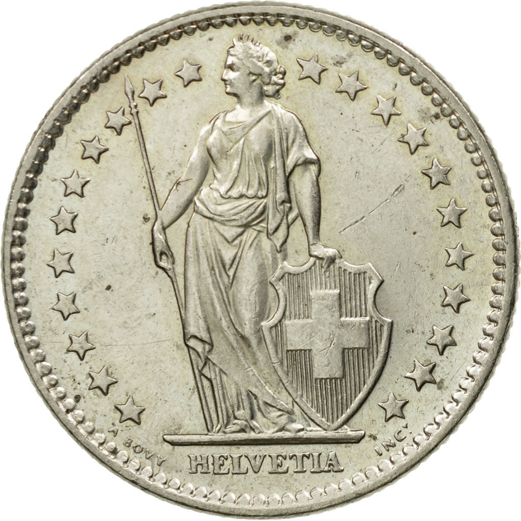 Coin, Switzerland, 2 Francs, 1976, Bern, AU(50-53), Copper-nickel, KM:21a.1