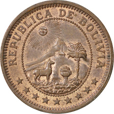 BOLIVIA, Boliviano, 1951, KM #184, MS(63), Bronze, 18, 3.00