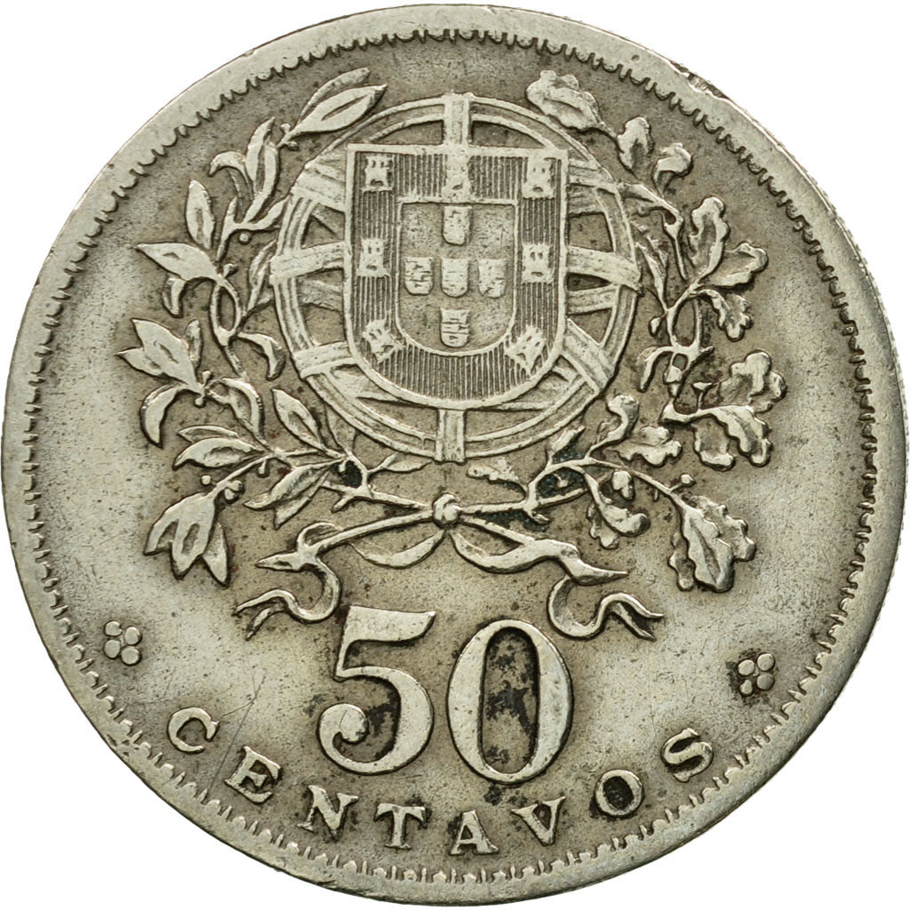 Coin, Portugal, 50 Centavos, 1928, EF(40-45), Copper-nickel, KM:577