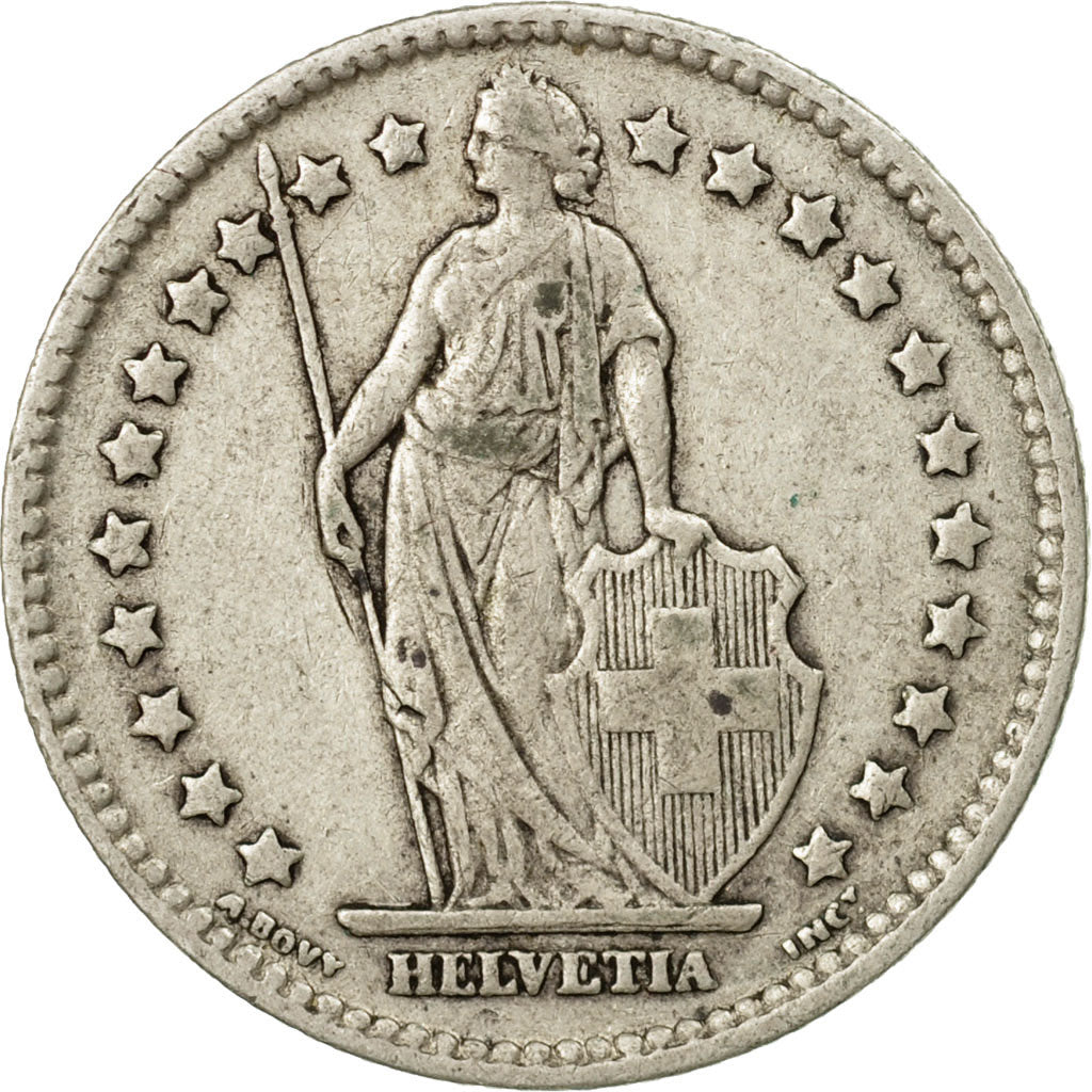 Coin, Switzerland, Franc, 1916, Bern, VF(30-35), Silver, KM:24