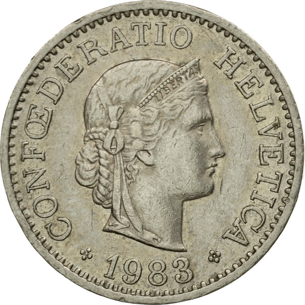 Coin, Switzerland, 10 Rappen, 1983, Bern, AU(50-53), Copper-nickel, KM:27