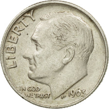 Monnaie, États-Unis, Roosevelt Dime, Dime, 1963, U.S. Mint, Philadelphie, TTB