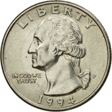 Coin, United States, Washington Quarter, Quarter, 1994, U.S. Mint, Philadelphia