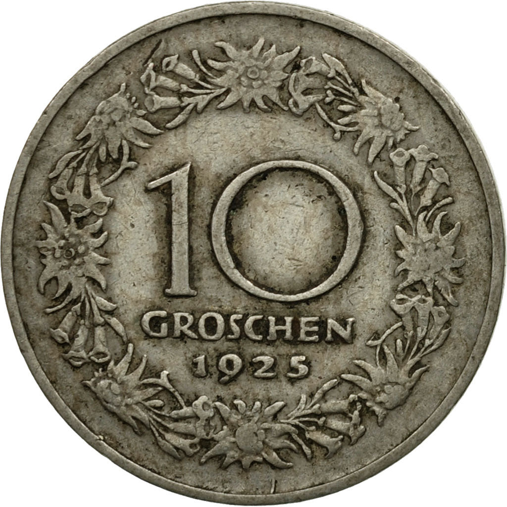 Coin, Austria, 10 Groschen, 1925, VF(20-25), Copper-nickel, KM:2838