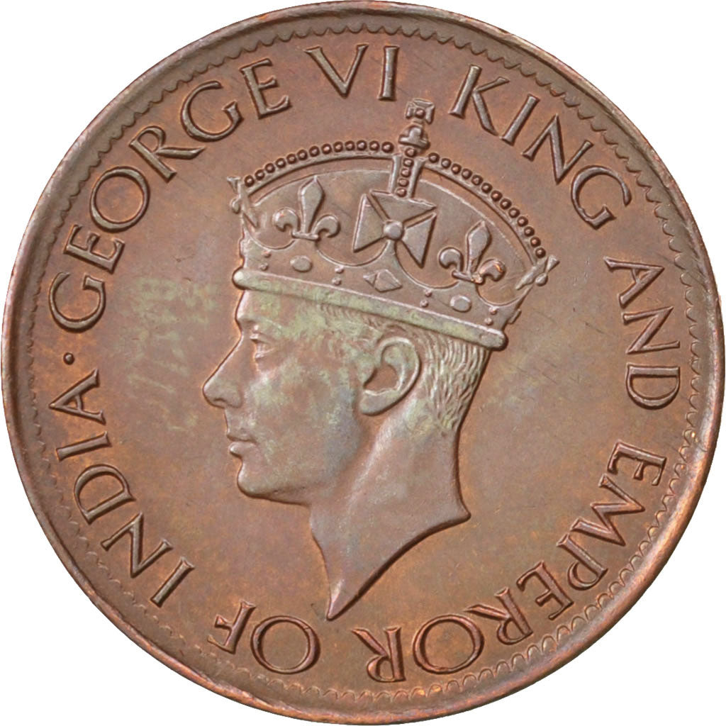 CEYLON, Cent, 1945, KM #111a, MS(63), Bronze, 22.35, 2.39