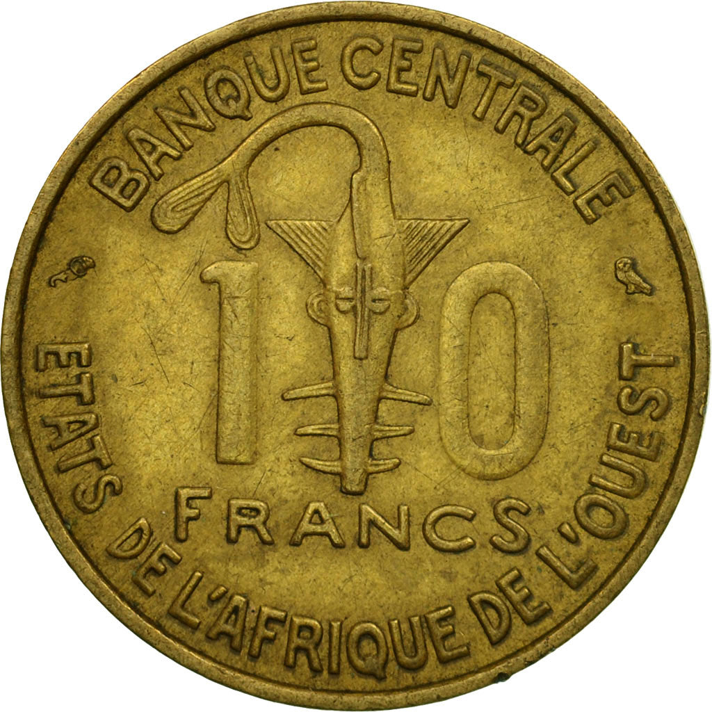 Monnaie, West African States, 10 Francs, 1959, Paris, TTB, Aluminum-Bronze, KM:1