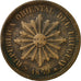 Moneta, Uruguay, 2 Centesimos, 1869, Uruguay Mint, Birmingham, MB+, Bronzo