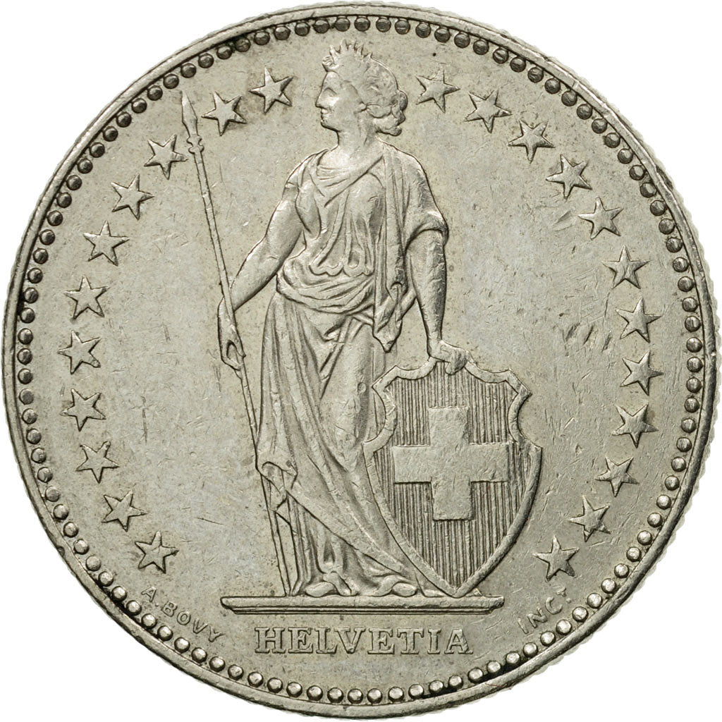 Coin, Switzerland, 2 Francs, 1985, Bern, AU(55-58), Copper-nickel, KM:21a.3