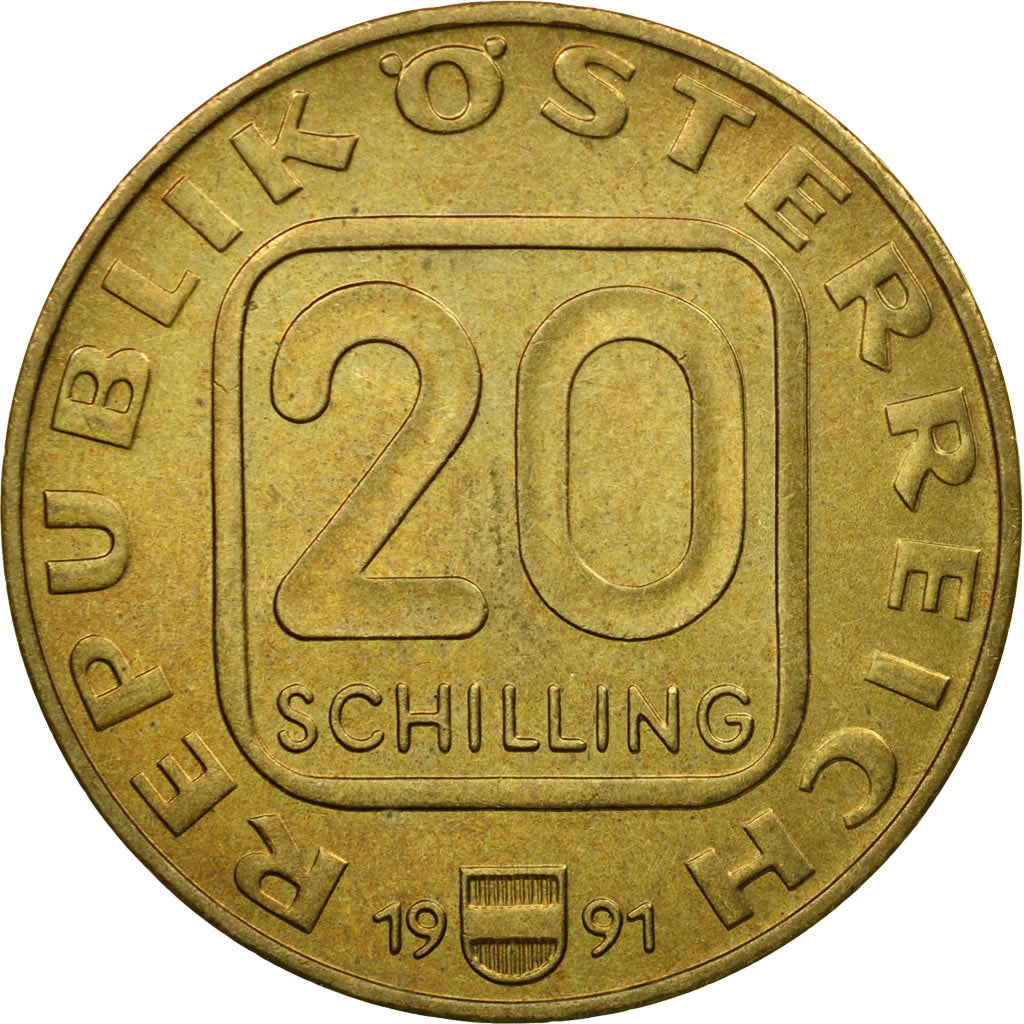 Monnaie, Autriche, 20 Schilling, 1991, TTB, Copper-Aluminum-Nickel, KM:2988.1