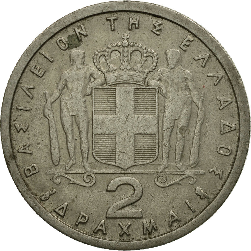 Coin, Greece, Paul I, 2 Drachmai, 1962, EF(40-45), Copper-nickel, KM:82
