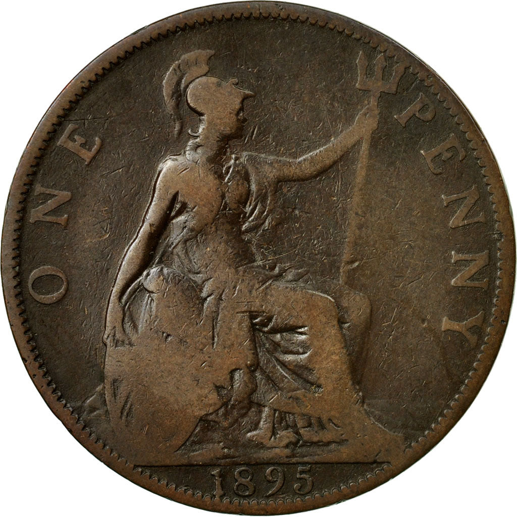 Coin, Great Britain, Victoria, Penny, 1895, VF(20-25), Bronze, KM:790