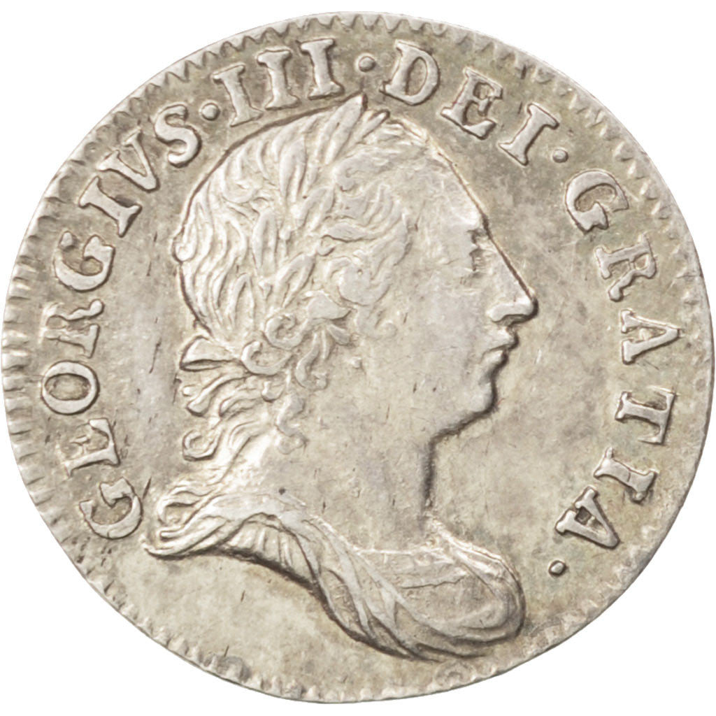 Coin, Great Britain, George III, 3 Pence, 1763, MS(63), Silver, KM:591